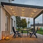 Pergola retractabila cu Membrana PVC cu iluminare Led integrata